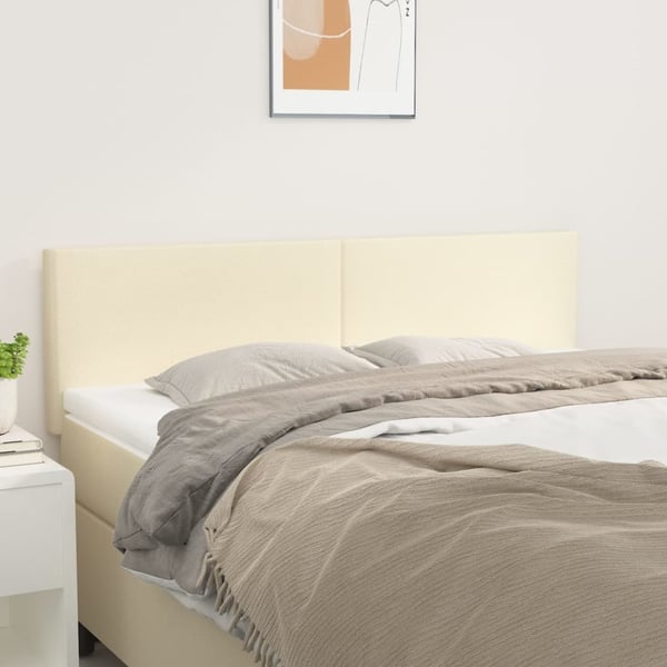 vidaXL sengegavle 2 stk. 72x5x78/88 cm kunstlæder cremefarvet