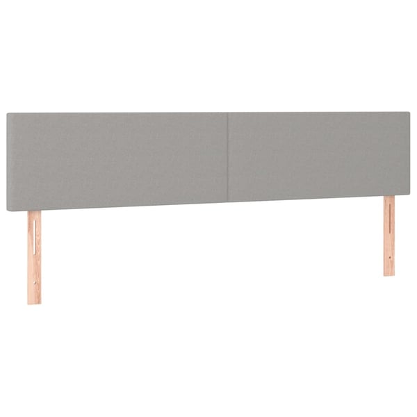 vidaXL sengegavle 2 stk. 90x5x78/88 cm stof lysegrå