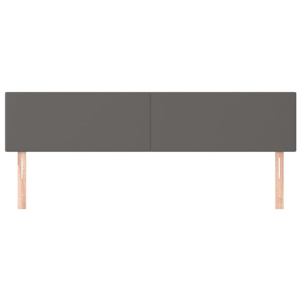 vidaXL sengegavle 2 stk. 90x5x78/88 cm kunstlæder grå