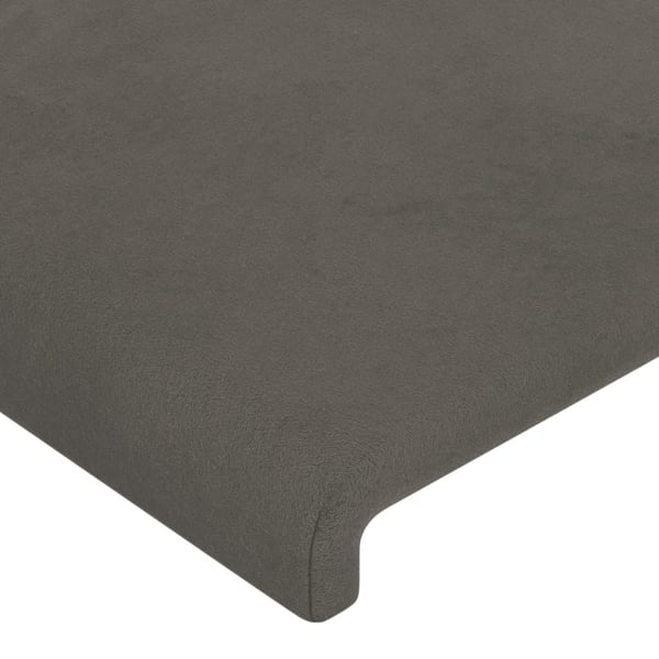 vidaXL sengegavle 2 stk. 90x5x78/88 cm fløjl mørkegrå