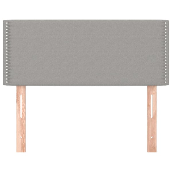 vidaXL sengegavl 80x5x78/88 cm stof lysegrå