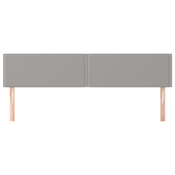 vidaXL sengegavle 2 stk. 90x5x78/88 cm stof lysegrå