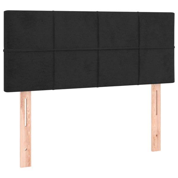 vidaXL sengegavl 80x5x78/88 cm fløjl sort