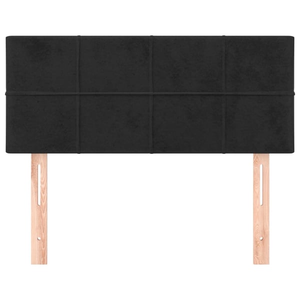 vidaXL sengegavl 80x5x78/88 cm fløjl sort