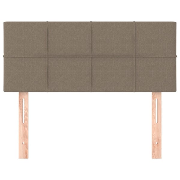 vidaXL Sänggavel taupe 100 x 5 x 78/88 cm tyg