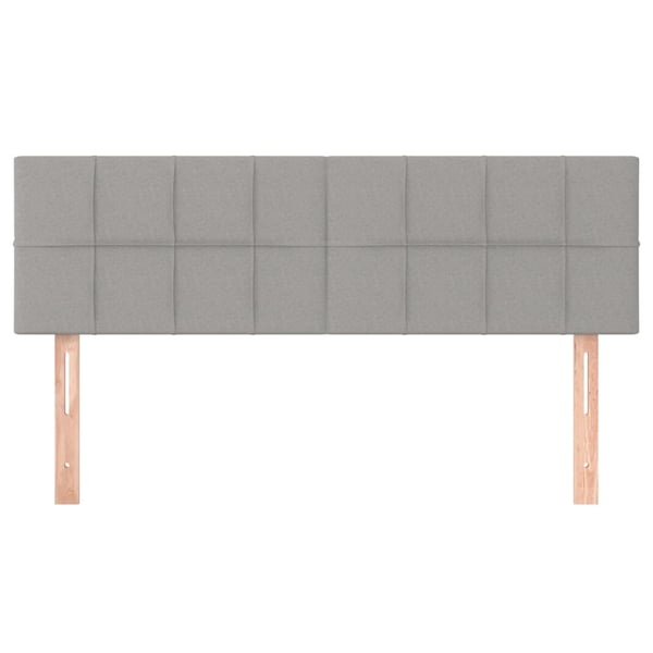 vidaXL sengegavle 2 stk. 72x5x78/88 cm stof lysegrå