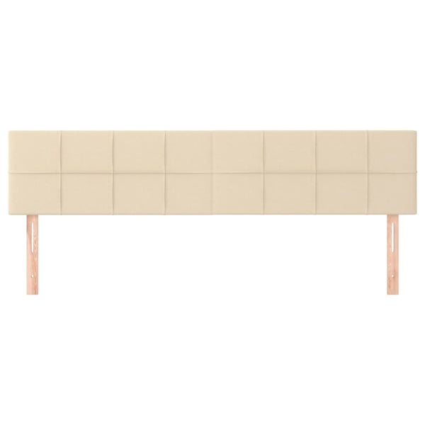 vidaXL sengegavle 2 stk. 100x5x78/88 cm stof cremefarvet