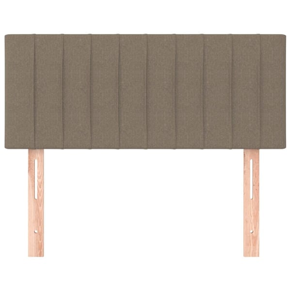vidaXL sengegavl 90x5x78/88 cm stof gråbrun
