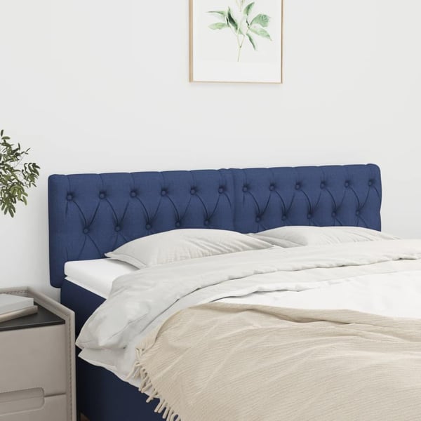 vidaXL sengegavle 2 stk. 72x7x78/88 cm stof blå