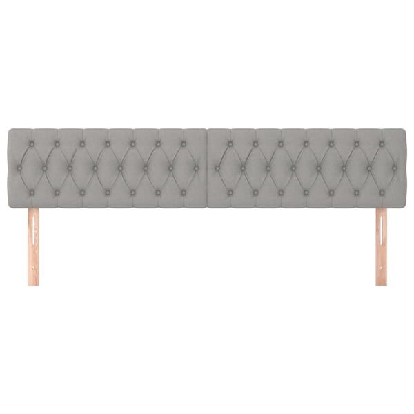 vidaXL sengegavle 2 stk. 90x7x78/88 cm stof lysegrå