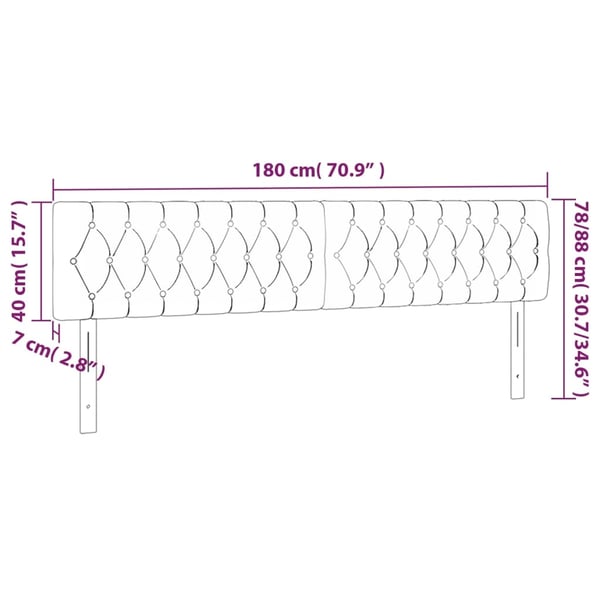 vidaXL sengegavle 2 stk. 90x7x78/88 cm stof gråbrun