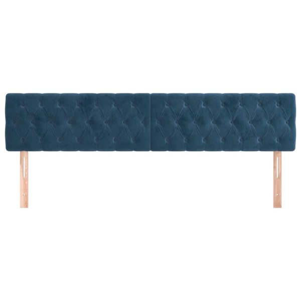 vidaXL sengegavle 2 stk. 90x7x78/88 cm fløjl mørkeblå