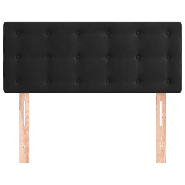 vidaXL sengegavl 80x5x78/88 cm fløjl sort