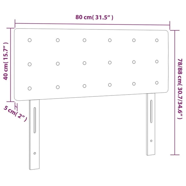 vidaXL sengegavl 80x5x78/88 cm kunstlæder cappuccinofarvet