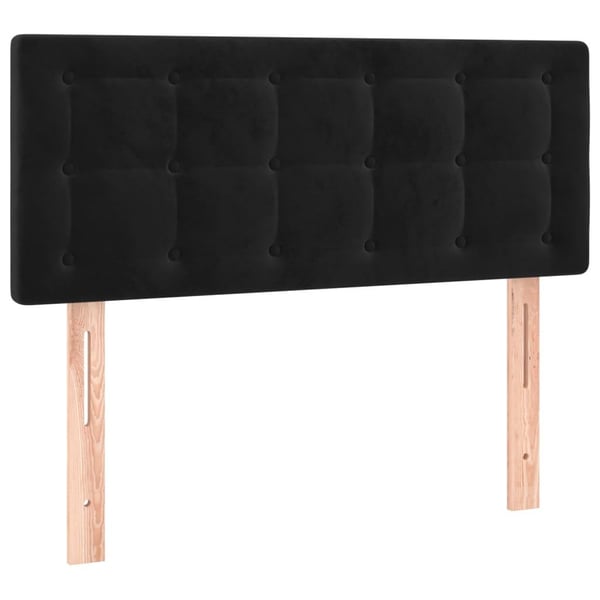 vidaXL sengegavl 90x5x78/88 cm fløjl sort