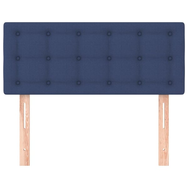 vidaXL Sänggavel blå 100 x 5 x 78/88 cm tyg