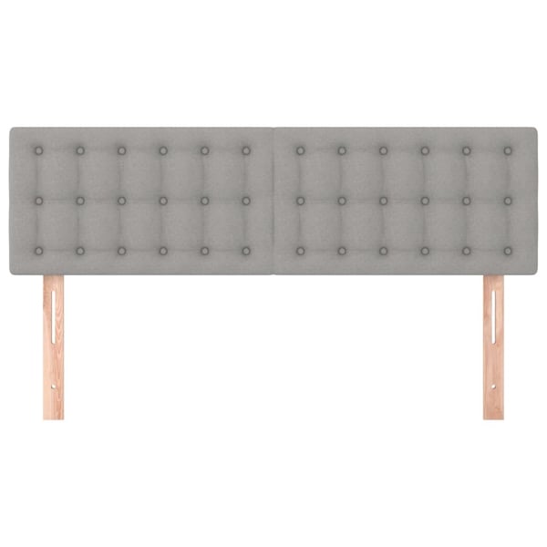 vidaXL sengegavle 2 stk. 72x5x78/88 cm stof lysegrå