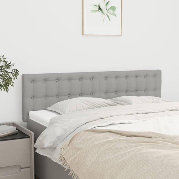 vidaXL sengegavle 2 stk. 72x5x78/88 cm stof lysegrå
