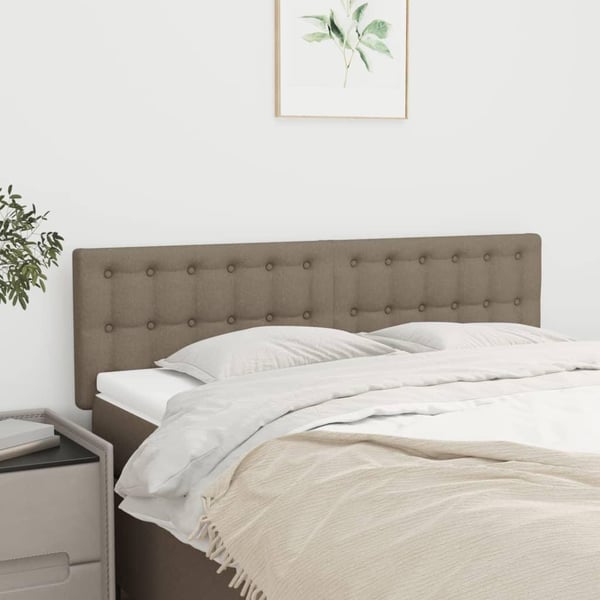vidaXL sengegavle 2 stk. 72x5x78/88 cm stof gråbrun