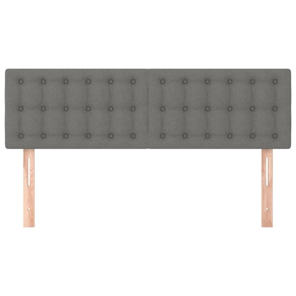 vidaXL sengegavle 2 stk. 72x5x78/88 cm stof mørkegrå