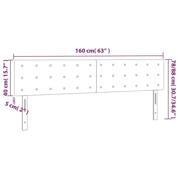 vidaXL sengegavle 2 stk. 80x5x78/88 cm kunstlæder hvid
