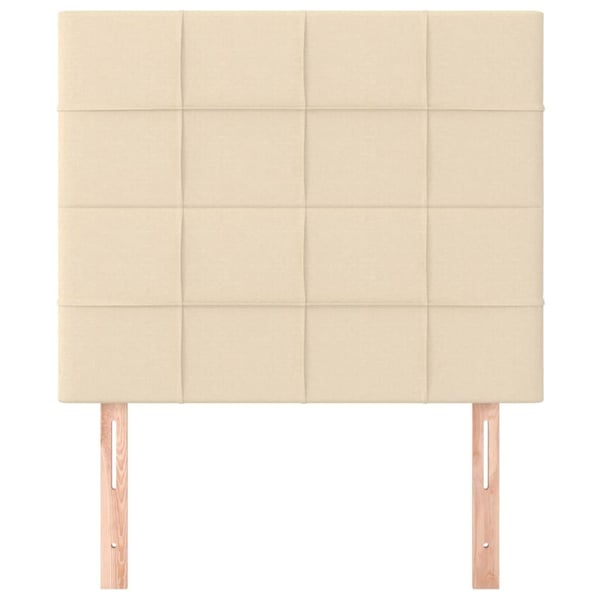 vidaXL sengegavle 2 stk. 90x5x78/88 cm stof cremefarvet
