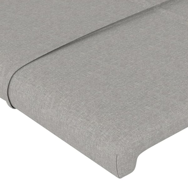 vidaXL sengegavle 4 stk. 80x5x78/88 cm stof lysegrå