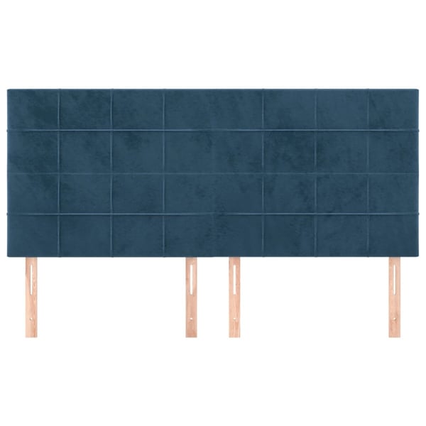 vidaXL sengegavle 4 stk. 90x5x78/88 cm fløjl mørkeblå