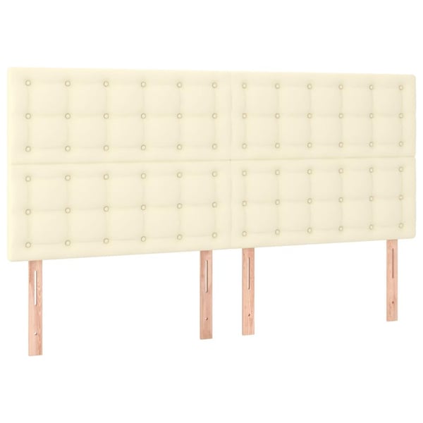 vidaXL Huvudgavlar 4 st gräddvit 80x5x78/88 cm konstläder
