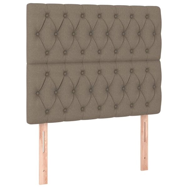 vidaXL sengegavle 2 stk. 90x7x78/88 cm stof gråbrun
