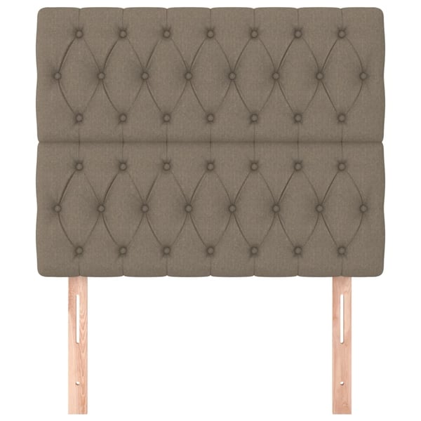 vidaXL sengegavle 2 stk. 90x7x78/88 cm stof gråbrun