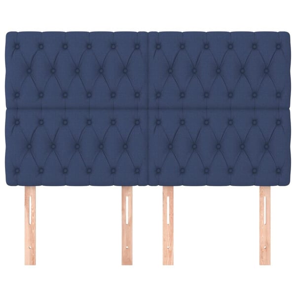 vidaXL sengegavle 4 stk. 72x7x78/88 cm stof blå