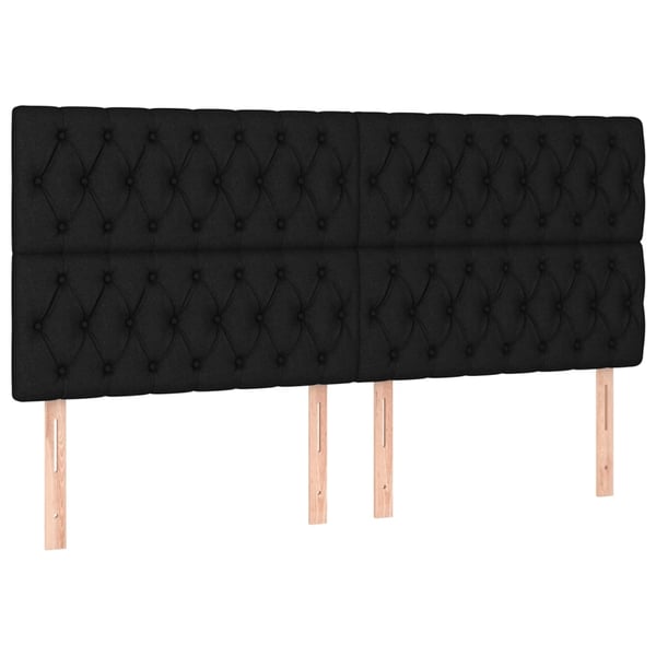 vidaXL sengegavle 4 stk. 100x7x78/88 cm stof sort