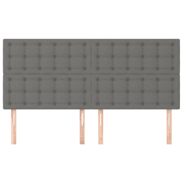 vidaXL sengegavle 4 stk. 80x5x78/88 cm stof mørkegrå