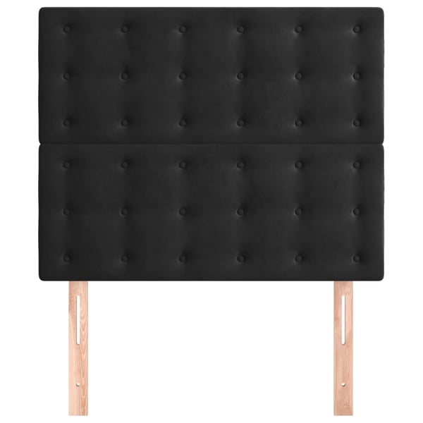 vidaXL sengegavle 2 stk. 90x5x78/88 cm fløjl sort