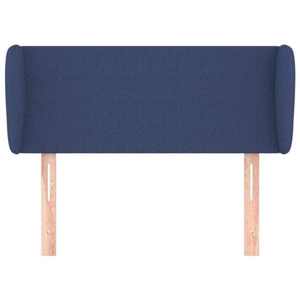 vidaXL sengegavl med kanter 83x23x78/88 cm stof blå