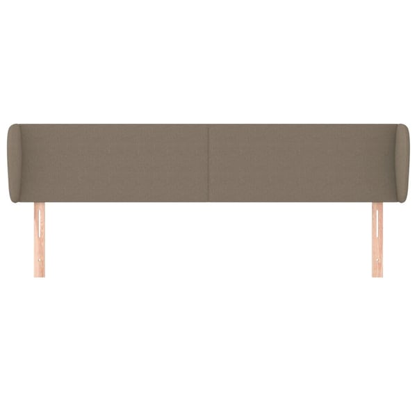 vidaXL sengegavl med kanter 183x23x78/88 cm stof gråbrun