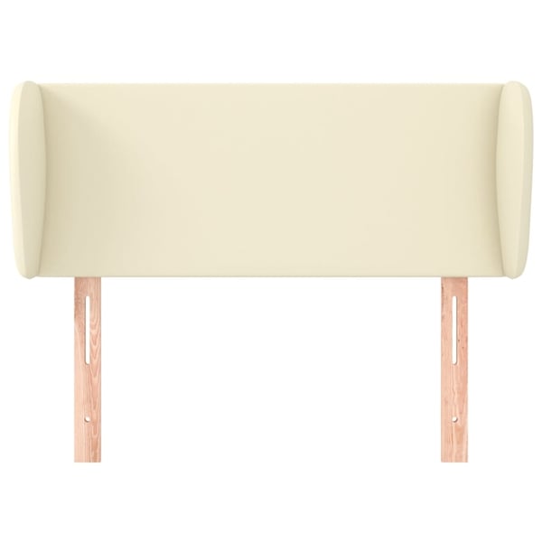 vidaXL sengegavl med kanter 93x23x78/88 cm kunstlæder cremefarvet