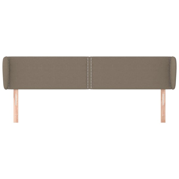 vidaXL sengegavl med kanter 203x23x78/88 cm stof gråbrun