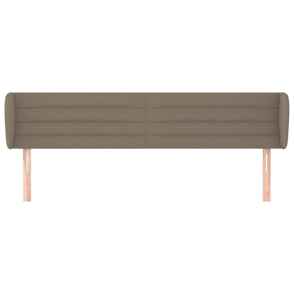 vidaXL sengegavl med kanter 183x23x78/88 cm stof gråbrun