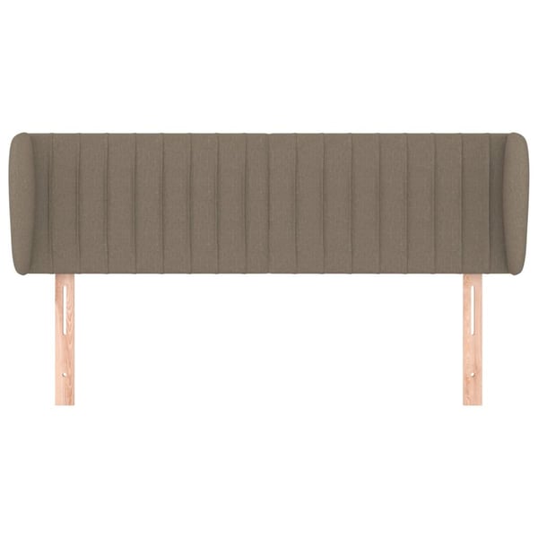 vidaXL sengegavl med kanter 147x23x78/88 cm stof gråbrun