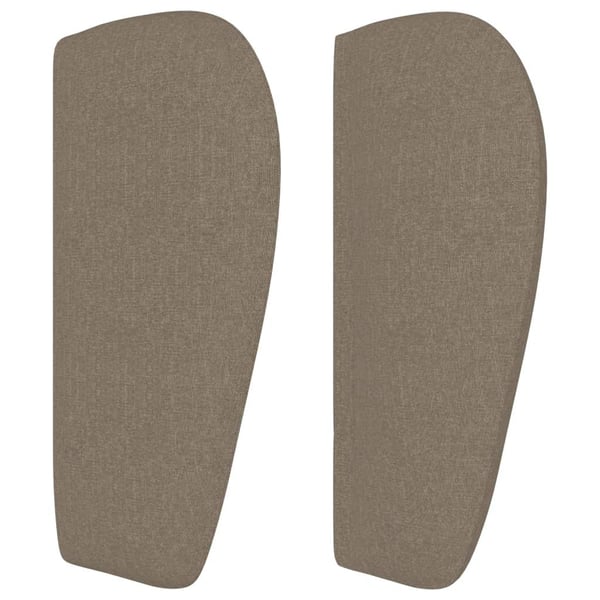 vidaXL sengegavl med kanter 203x23x78/88 cm stof gråbrun
