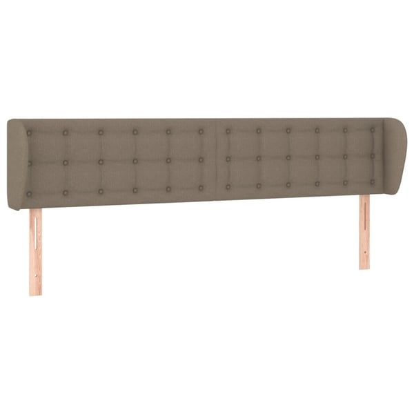 vidaXL sengegavl med kanter 163x23x78/88 cm stof gråbrun