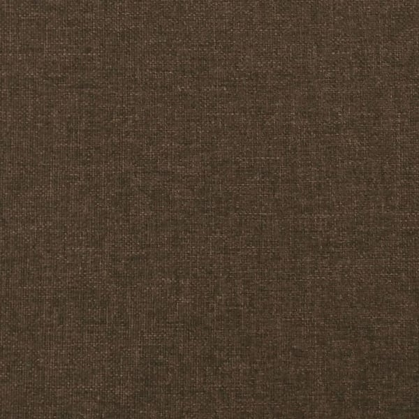 vidaXL sengegavl med kanter 163x23x118/128 cm stof mørkebrun