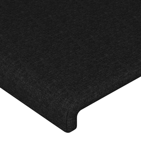 vidaXL sengegavl med kanter 83x16x78/128 cm stof sort