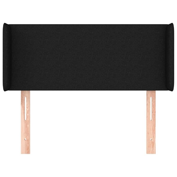 vidaXL sengegavl med kanter 103x16x78/88 cm stof sort
