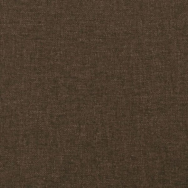 vidaXL sengegavl med kanter 147x16x78/88 cm stof mørkebrun