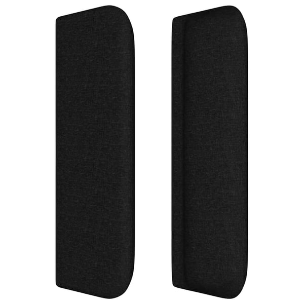vidaXL sengegavl med kanter 83x16x78/128 cm stof sort