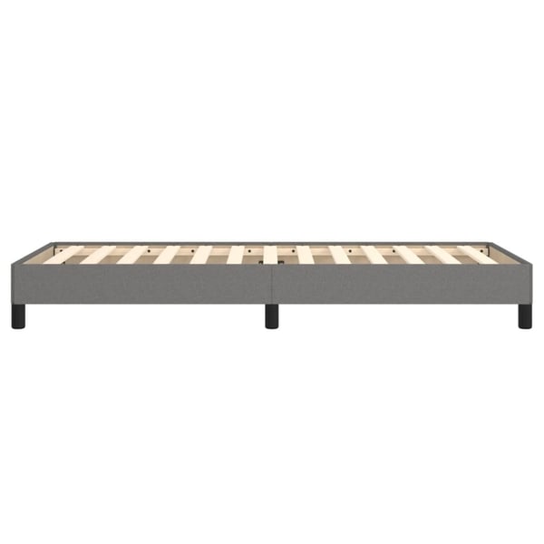vidaXL sengeramme 90x200 cm stof mørkegrå
