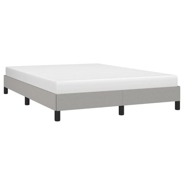vidaXL sengeramme 140x190 cm stof lysegrå